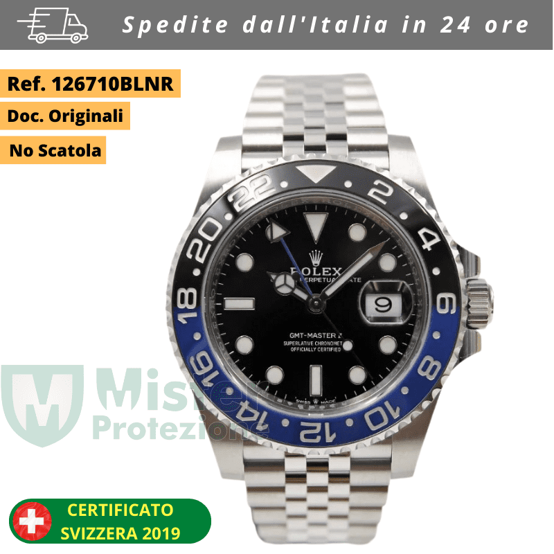 Orologio Rolex GMT-MASTER II Oyster Perpetual Date Ref. 126710BLNR Jubilee - CERT. SVIZZERA 2019